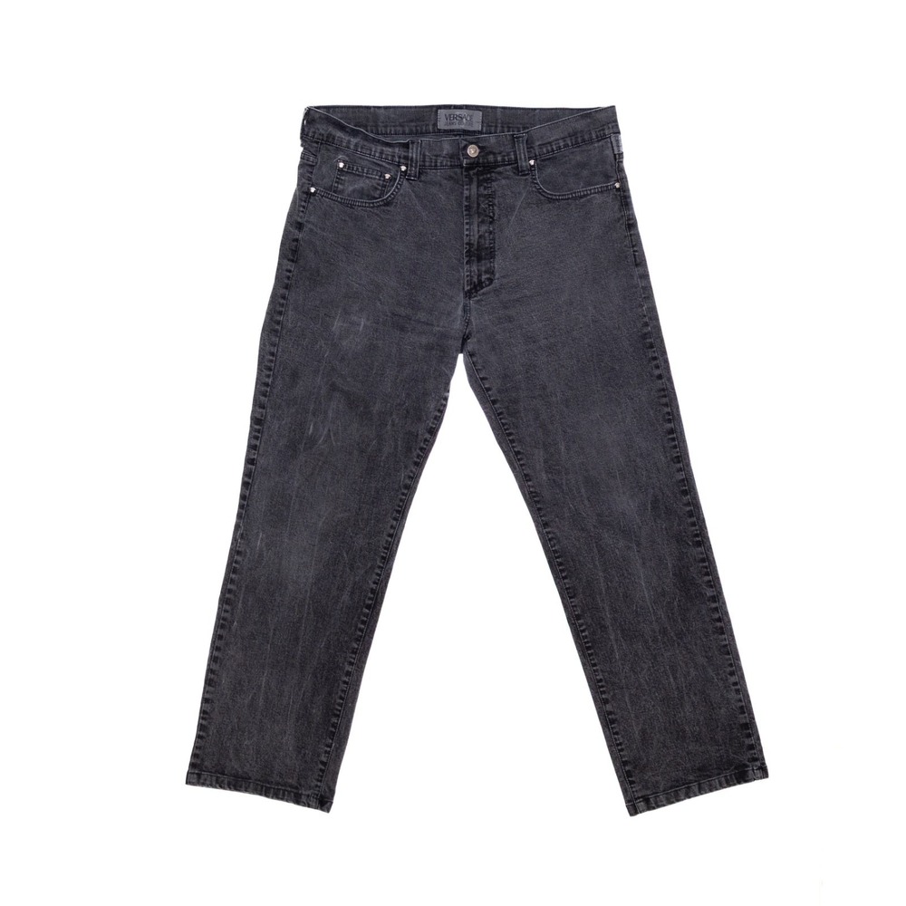 Vintage 90s Versace Jeans Couture Black Wash Denim Jeans – Size IT 52 (US 36 )‎